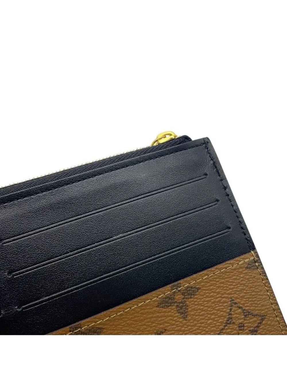 Louis Vuitton Wallet Monogram Reverse Slim Purse Black